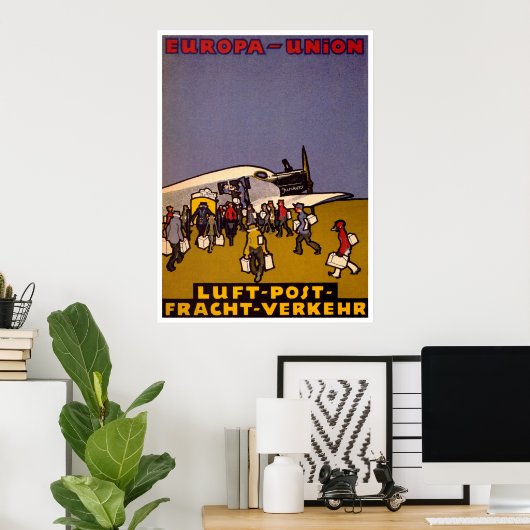 Europa-Union Luft Post Poster (Thuiskantoor)