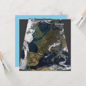 Europa vanuit de ruimte, NASA Kaart (Voorkant / Achterkant in situ)