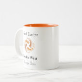 Europa verdedigen - de West-Mok redden Tweekleurige Koffiemok (Voorkant links)