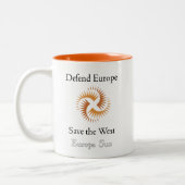 Europa verdedigen - de West-Mok redden Tweekleurige Koffiemok (Links)