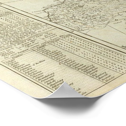 Europa verdeeld in koninkrijken, rijken poster (Hoek)