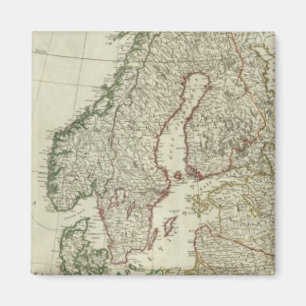 Europa verdeeld in zijn rijken, koninkrijken magneet