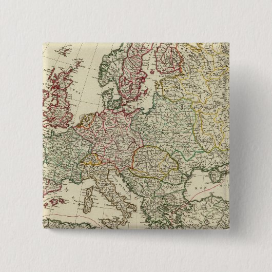 Europa Vierkante Button 5,1 Cm (Voorkant)