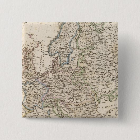 Europa Vierkante Button 5,1 Cm (Voorkant)