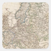 Europa Vierkante Sticker (Voorkant)