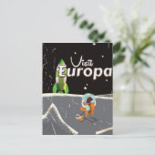 Europa vintage reisposter briefkaart (Staand voorkant)