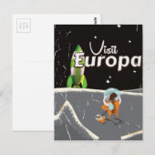 Europa vintage reisposter briefkaart (Voorkant / Achterkant)