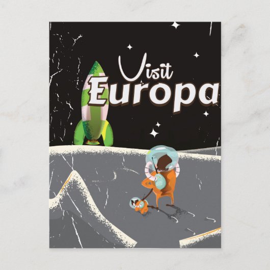 Europa vintage reisposter briefkaart (Voorkant)