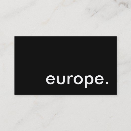 europa . visitekaartje (Voorkant)