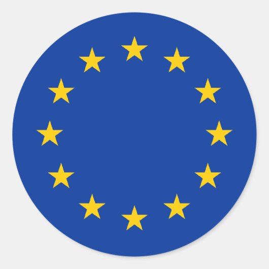 Europa/vlag van de Europese Unie Ronde Sticker (Voorkant)
