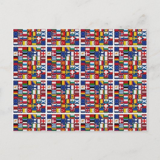 Europa vlaggen briefkaart (Voorkant)
