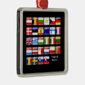 EUROPA: Vlaggen van Europa Metalen Ornament (Rechts)