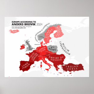 Europa Volgens Anders Breivik Poster