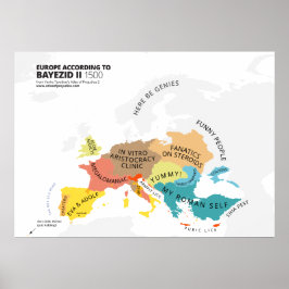 Europa Volgens Bayezid II Poster