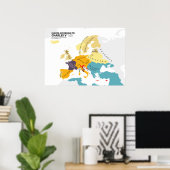Europa Volgens Charles V, de Heilige Romeinse keiz Poster (Thuiskantoor)