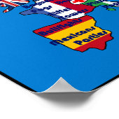 Europa volgens de Amerikaanse kaart Poster (Hoek)