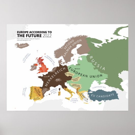 Europa Volgens de toekomst 2022 Poster (Voorkant)