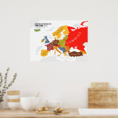 Europa Volgens de Verenigde Staten Poster (Keuken)