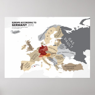Europa Volgens Duitsland Poster
