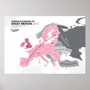 Europa Volgens Groot-Brittannië Poster