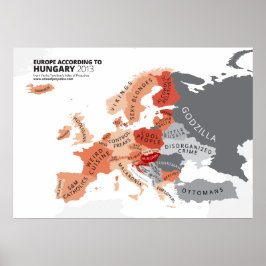 Europa Volgens Hongarije Poster