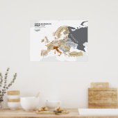 Europa Volgens Italië Poster (Keuken)