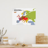 Europa Volgens Oostenrijk-Hongarije Poster (Keuken)