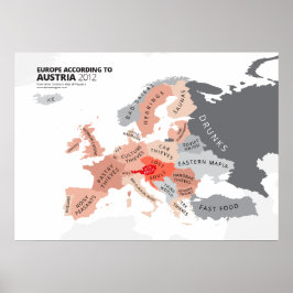 Europa Volgens Oostenrijk Poster