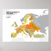 Europa Volgens Polen Poster (Voorkant)