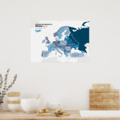 Europa Volgens Rusland Poster (Keuken)