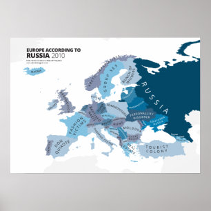 Europa Volgens Rusland Poster