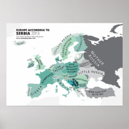 Europa Volgens Servië Poster
