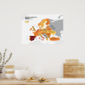 Europa Volgens Spanje Poster (Keuken)