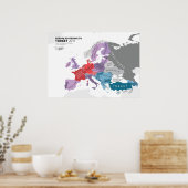 Europa Volgens Turkije Poster (Keuken)