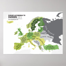 Europa Volgens Zweden Poster