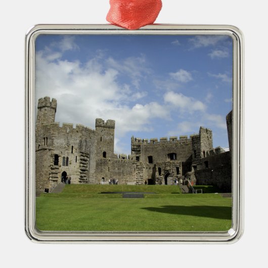 Europa, Wales, Caernarfon. Caernarfon Castle Metalen Ornament (Voorkant)