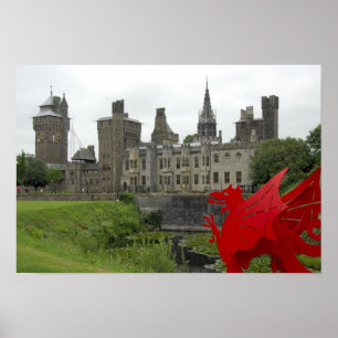 Europa, Wales, Cardiff. Cardiff Castle. Welsh 2 Poster