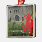 Europa, Wales, Cardiff. Cardiff Castle. Welsh Metalen Ornament (Links)