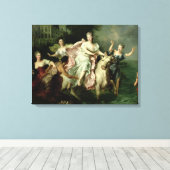 Europa wordt gedragen door Jupiter Canvas Afdruk (Insitu (Houten vloer))