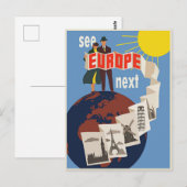 europa-zie het volgende briefkaart (Voorkant / Achterkant)
