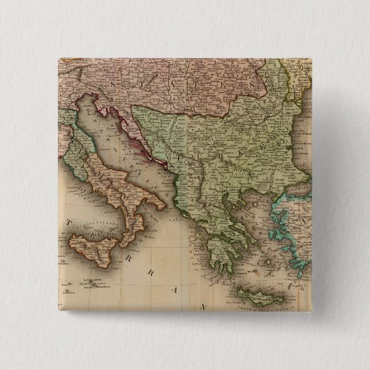 Europa zuid vierkante button 5,1 cm (Voorkant)