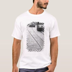 Europa, Zwitserland, Bern. Tramsporen, T-shirt