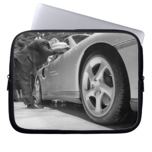 Europa, Zwitserland, Genève. Autosalon van Genève; Laptop Sleeve