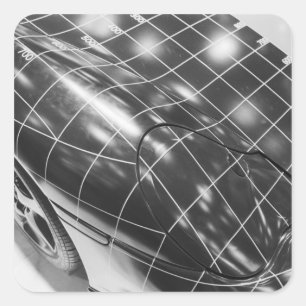Europa, Zwitserland, Genève. Autosalon van Genève; Vierkante Sticker