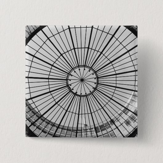 Europa, Zwitserland, Zürich. Glaskoepel van de Vierkante Button 5,1 Cm (Voorkant)