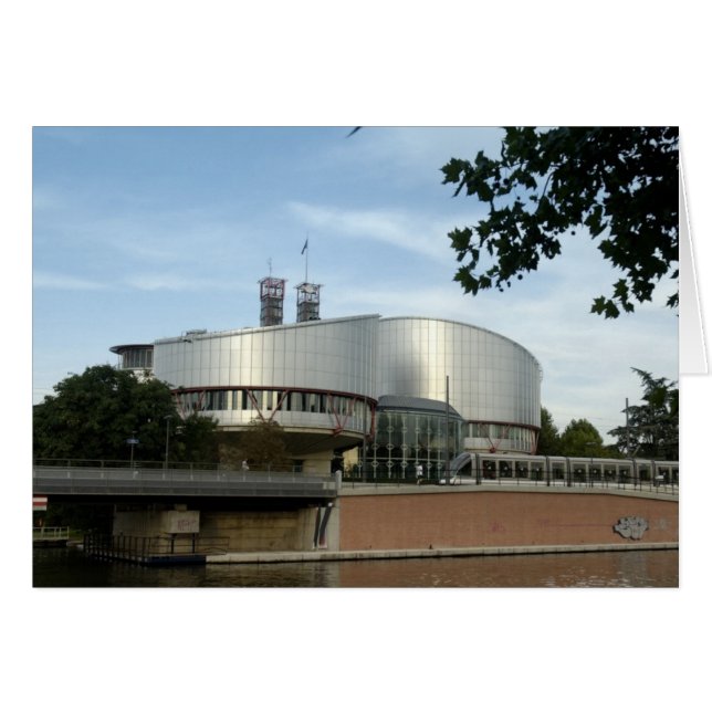 Europäischer Gerichtshof Straßburg Ansichtskarte (Voorkant Horizontaal)