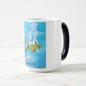 Europakaart landschap reisposter magische mok (Voorkant rechts)