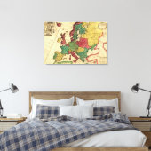 EuropaPanoramaEurope Canvas Afdruk (Insitu (Slaapkamer))