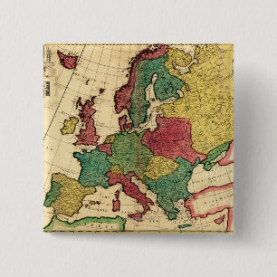 EuropaPanoramaEurope Vierkante Button 5,1 Cm