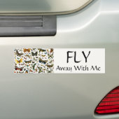 Europa's beste Butterflies en Moths Collage Bumpersticker (Op auto)